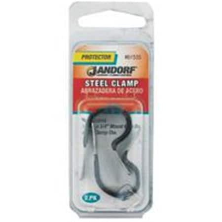 Jandorf Cable Clamp, Steel, 1/2 in Bundle Dia., Black 3395969